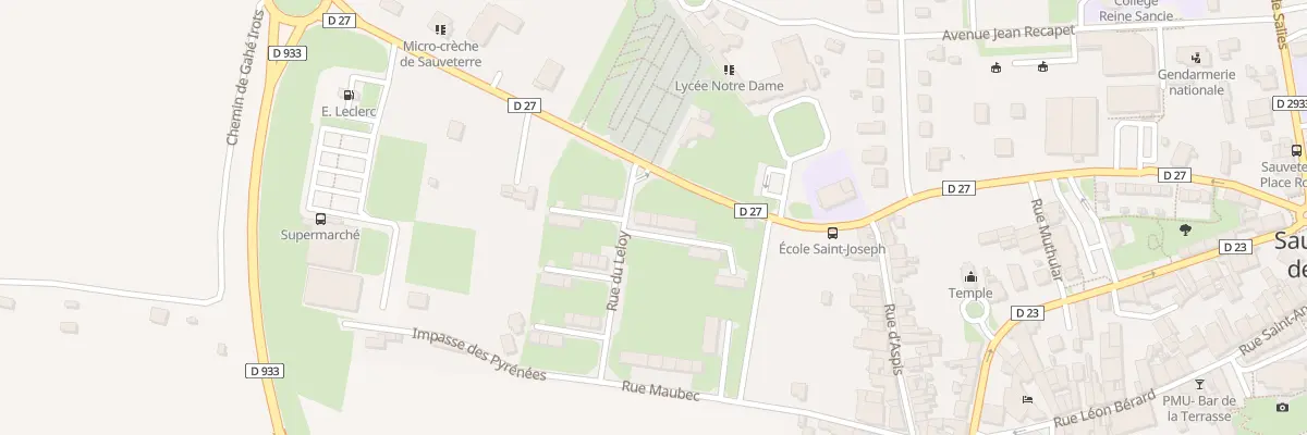 Plan du 9051 Rue du Léloy à Sauveterre-de-Béarn