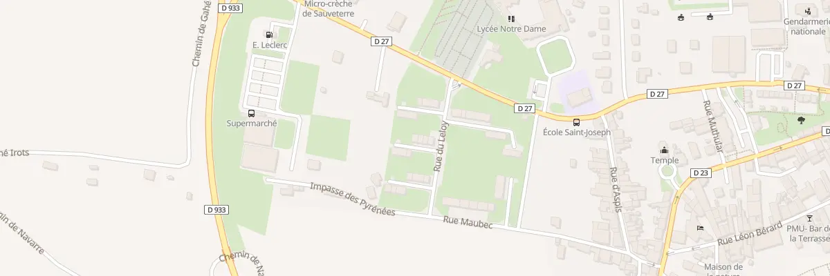 Plan du 12 Rue du Léloy à Sauveterre-de-Béarn