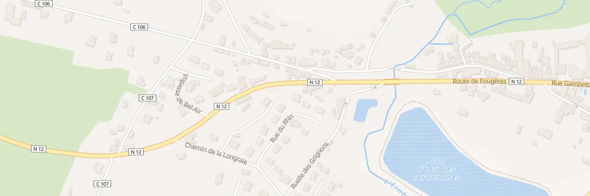 Plan du 11 Rue du Rhin à Ernée