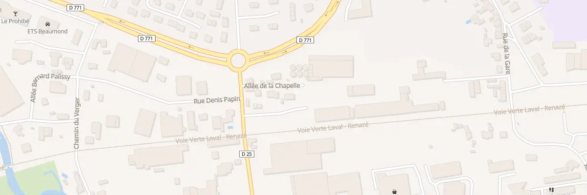 Plan du 5 All de la Chapelle à Craon