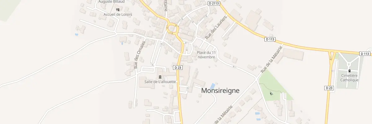 Plan du 3 Rue de rochereau à Monsireigne