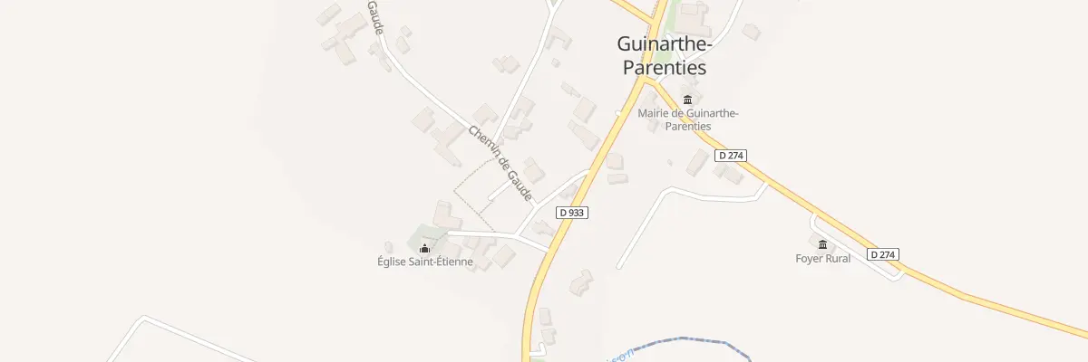 Plan du 63 Rue du Bourg à Guinarthe-Parenties
