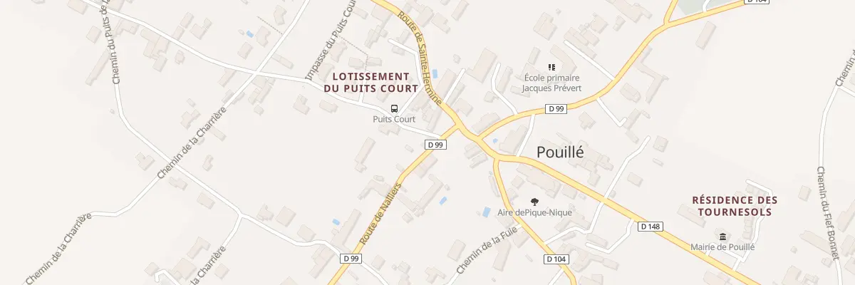 Plan du 1 Che de Chaigneau à Pouillé