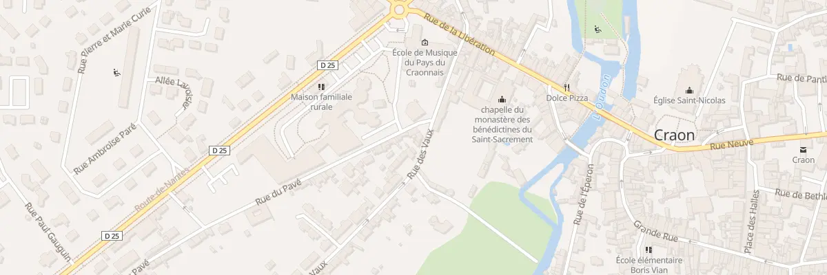 Plan du 1 Rue du Pavé à Craon
