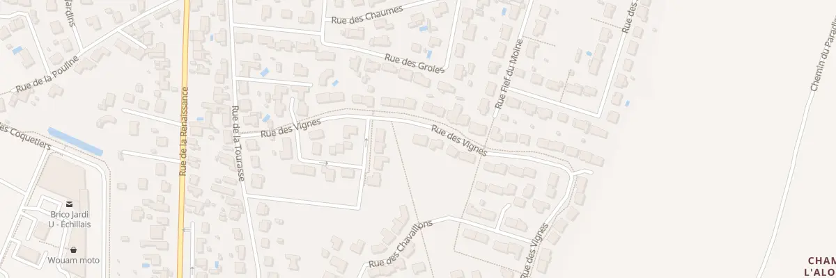 Plan du 73 Rue des Vignes à Échillais