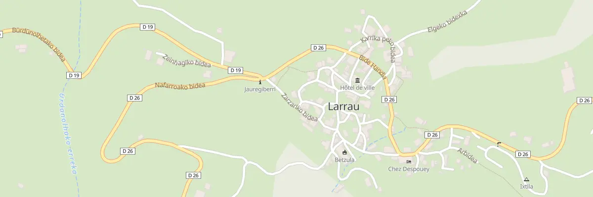 Plan du 90 Zarzariko bidea à Larrau