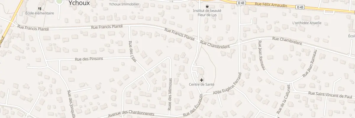 Plan du 8 Rue des Mimosas à Ychoux