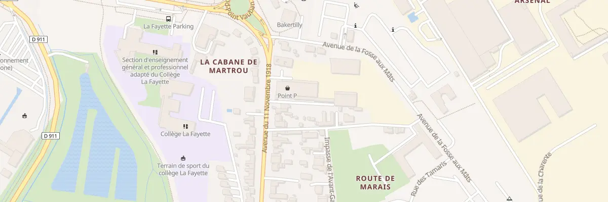 Plan du 12 Av du Onze Novembre 1918 à Rochefort