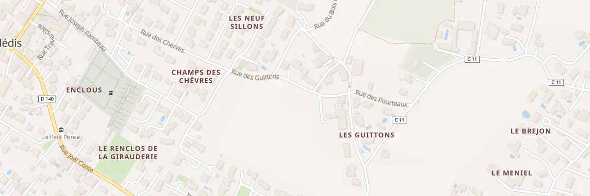 Plan du 7 Rue des Guittons à Médis