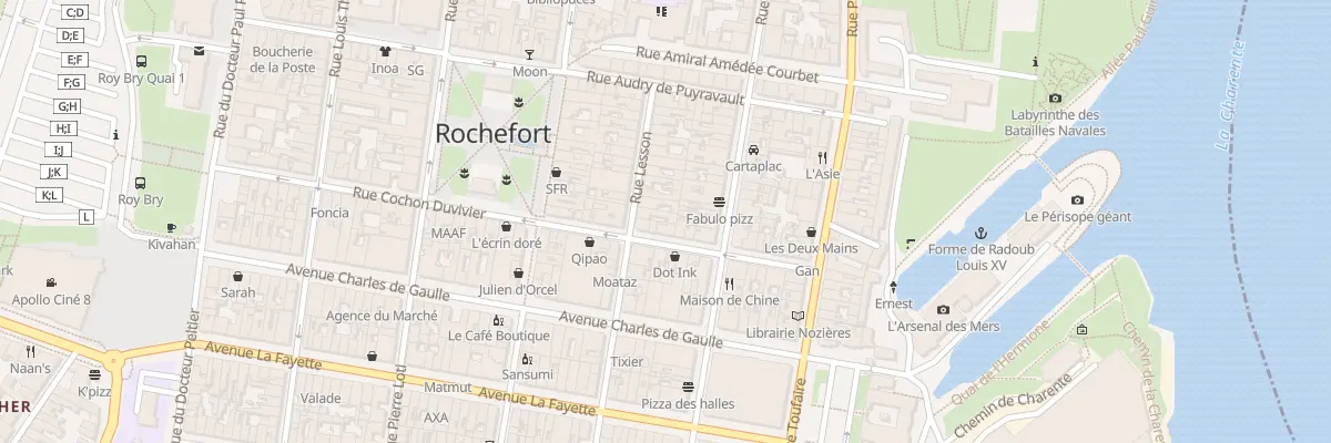 Plan du 22 Rue Lesson à Rochefort
