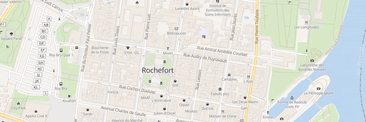 Plan du 68 Rue de la Republique à Rochefort