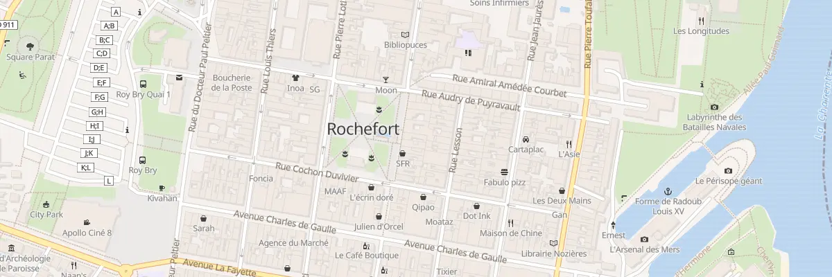 Plan du 74 Rue de la Republique à Rochefort