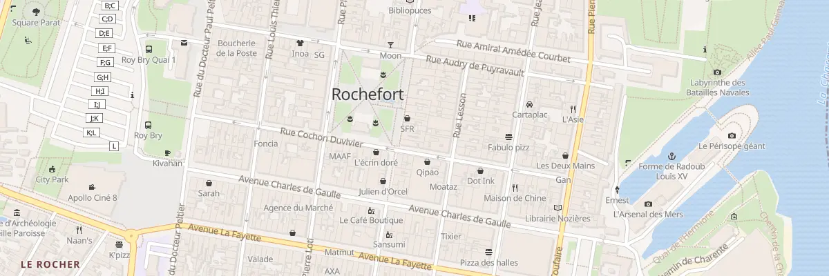 Plan du 86 Rue de la Republique à Rochefort