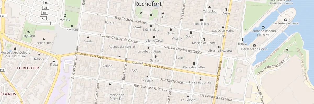 Plan du 94 Rue de la Republique à Rochefort