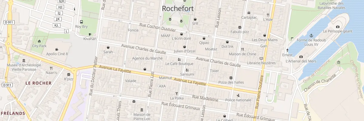 Plan du 121T Rue de la Republique à Rochefort