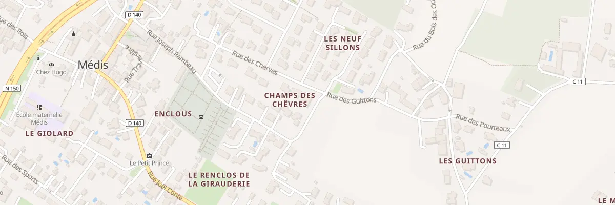 Plan du 13 Rue des Cherves à Médis