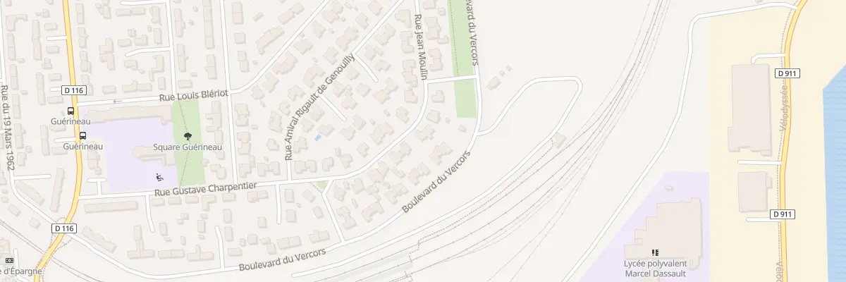 Plan du 13 Rue Jean Moulin à Rochefort