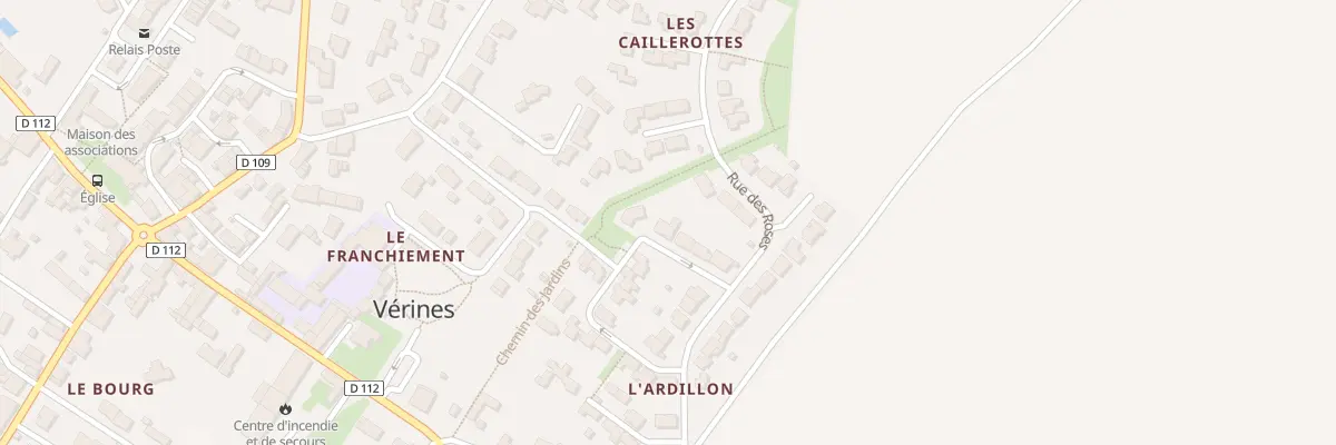 Plan du 8 Rue du Chemin Vert à Vérines