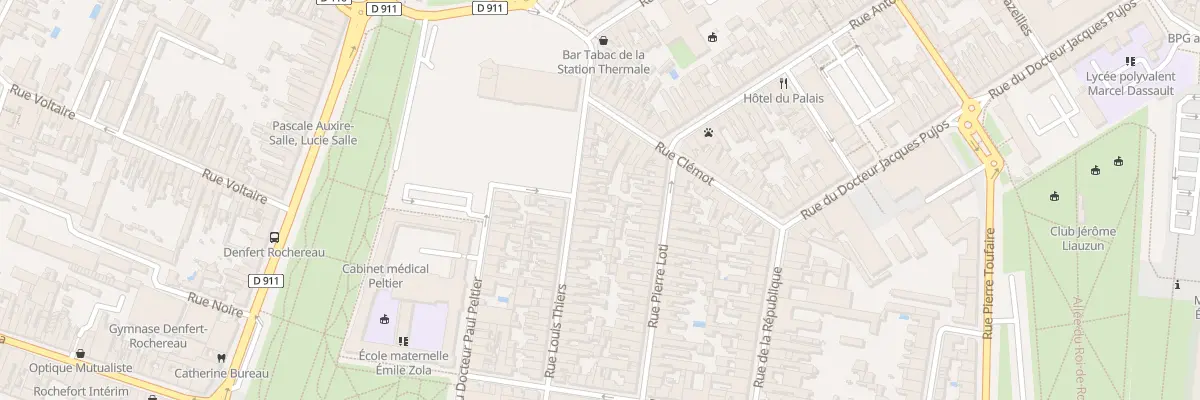 Plan du 22 Rue Thiers à Rochefort