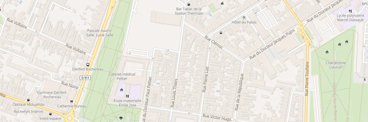 Plan du 28 Rue Thiers à Rochefort