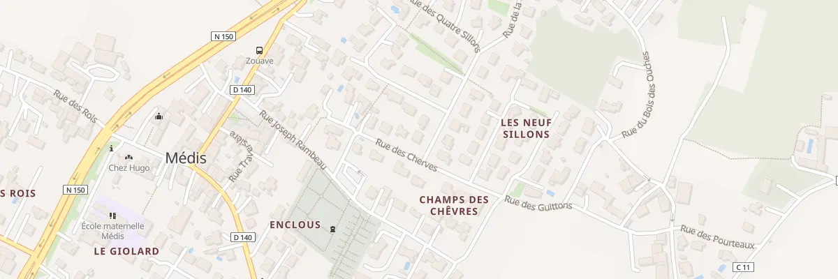 Plan du 8 Rue des Cherves à Médis