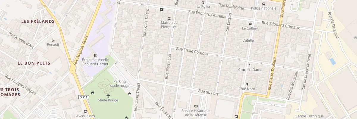 Plan du 23 Rue de la Marine à Rochefort