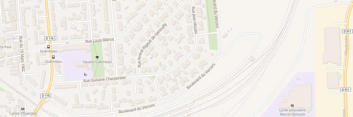 Plan du 8 Rue Jean Moulin à Rochefort