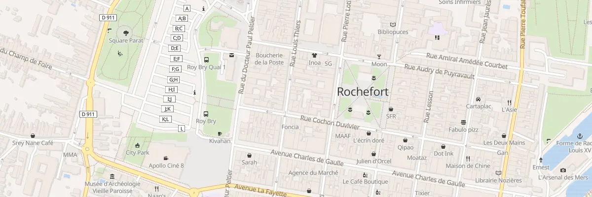 Plan du 82 Rue Thiers à Rochefort