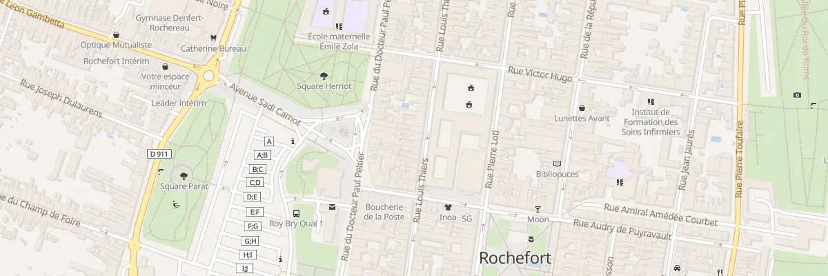 Plan du 85 Rue Thiers à Rochefort