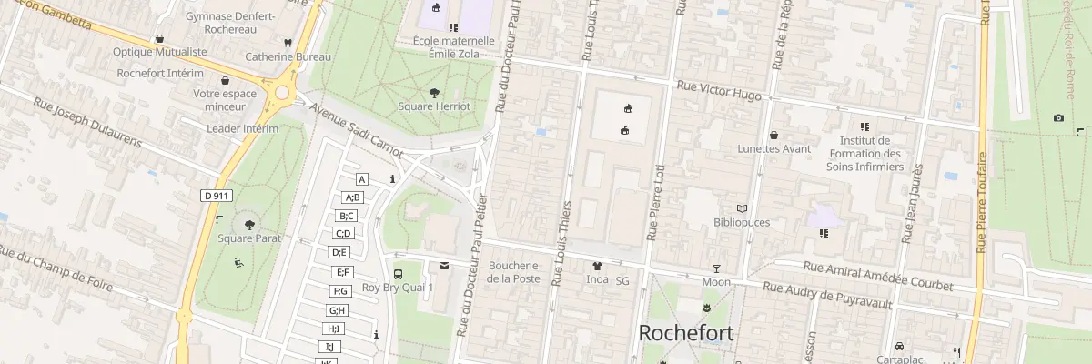 Plan du 87 Rue Thiers à Rochefort