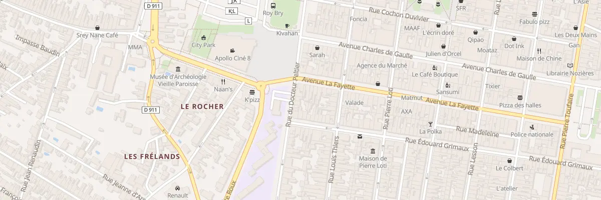 Plan du 66 Rue du Docteur Peltier à Rochefort