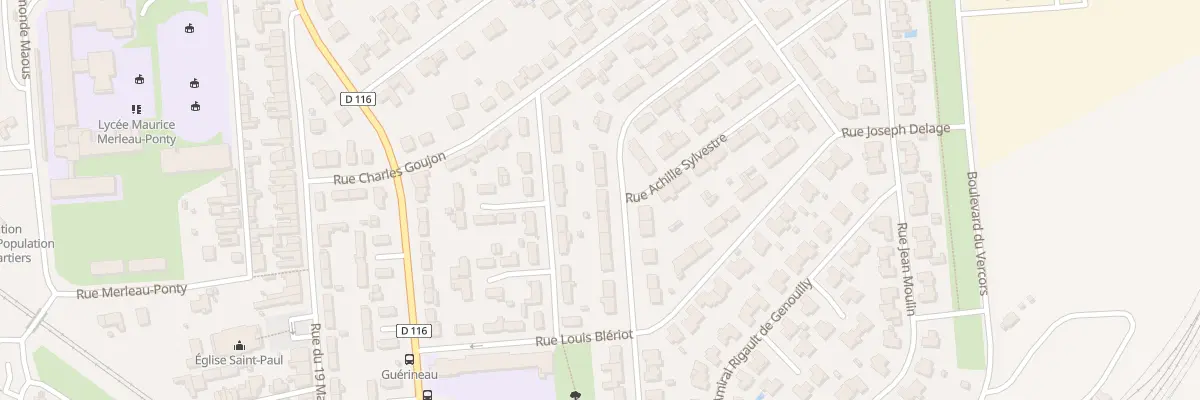 Plan du 22 Rue Joseph Jourdain de Muizon à Rochefort
