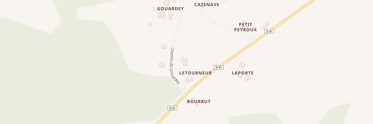 Plan de Che de Gouardey à Pouillon