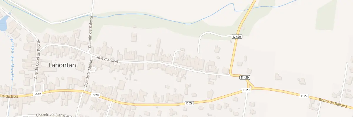 Plan du 9007 Rue du Gave à Lahontan