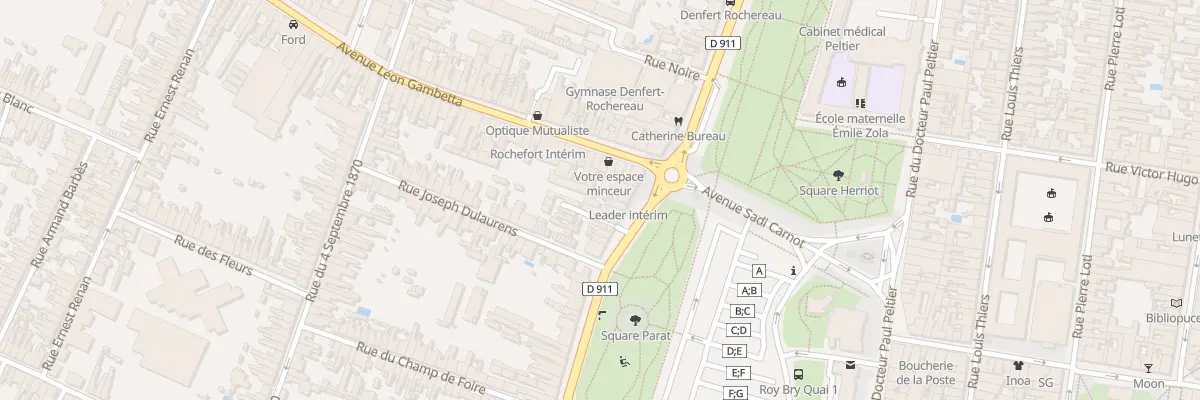 Plan du 37 Rue Denfert Rochereau à Rochefort