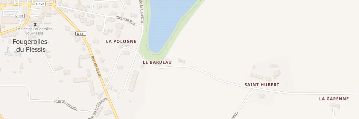 Plan du 10 Rue du Bardeau à Fougerolles-du-Plessis