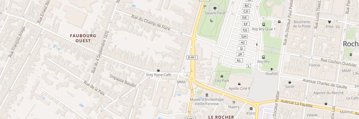 Plan du 66 Rue Denfert Rochereau à Rochefort