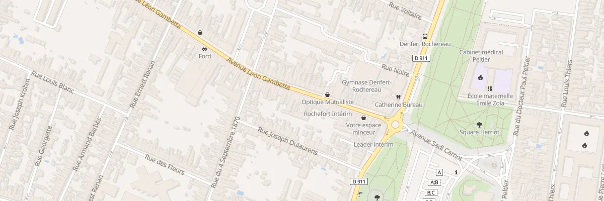 Plan du 34 Av Gambetta à Rochefort