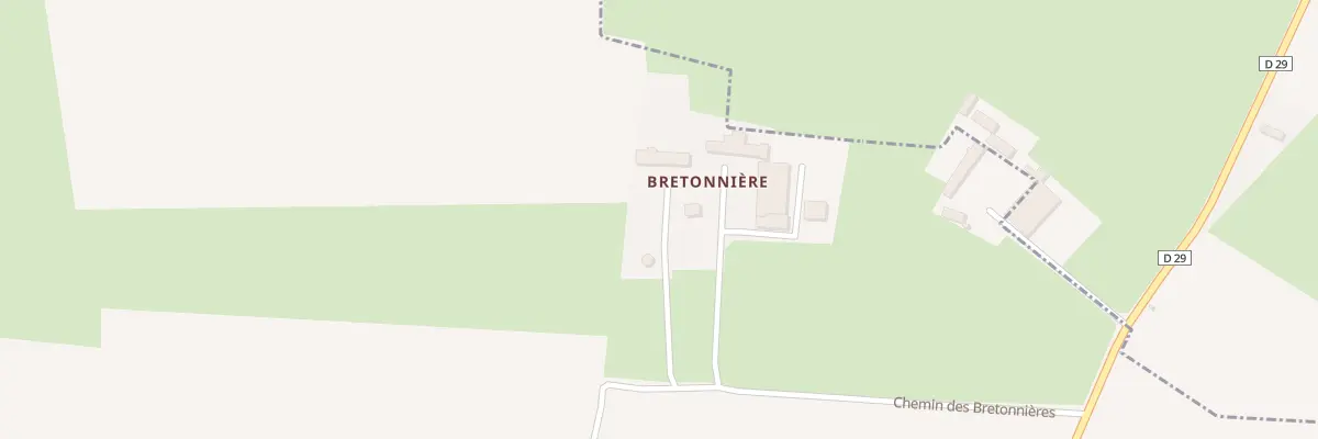 Plan du 288 Che des Bretonnières à La Folie