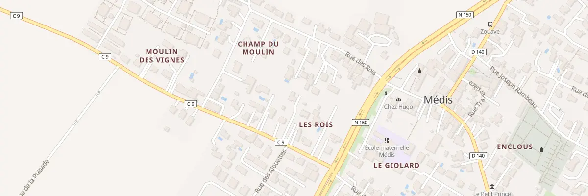Plan du 11 Rte de Pousseau à Médis