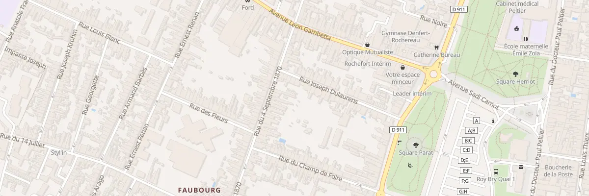Plan du 46 Rue du Quatre Septembre 1870 à Rochefort