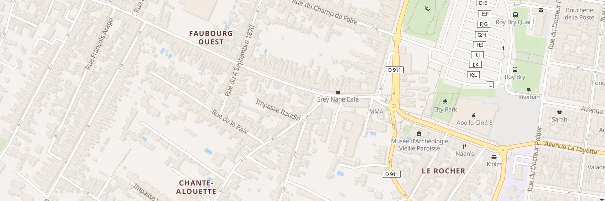 Plan du 3 Rue Baudin à Rochefort