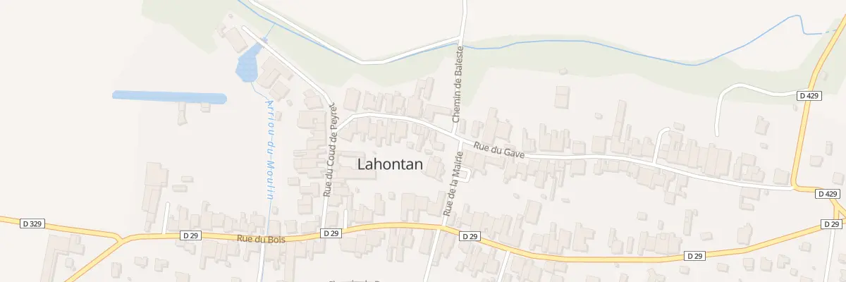 Plan du 14 Rue du Gave à Lahontan