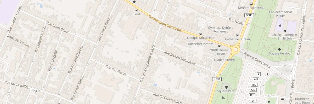 Plan du 38 Rue Dulaurens à Rochefort