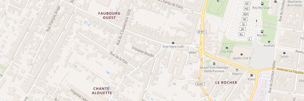 Plan du 5 Rue Baudin à Rochefort