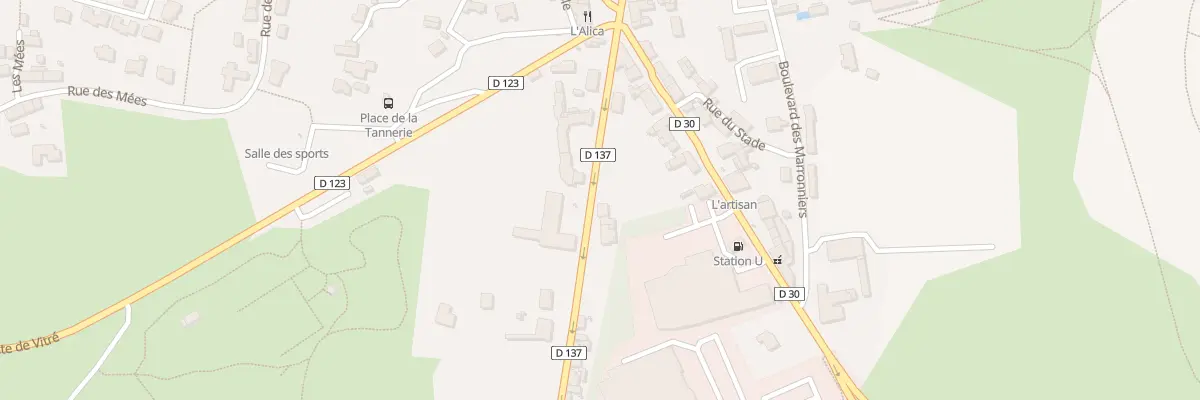 Plan du 16 Rue St Gilles au Bourgneuf-la-Forêt