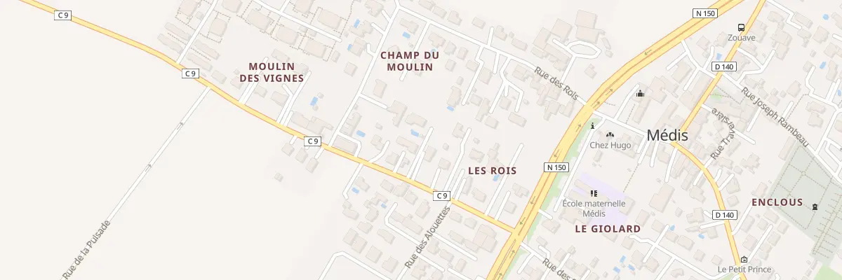 Plan du 17 Rte de Pousseau à Médis