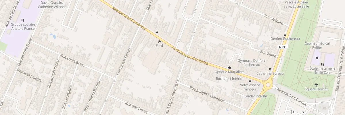 Plan du 64 Av Gambetta à Rochefort