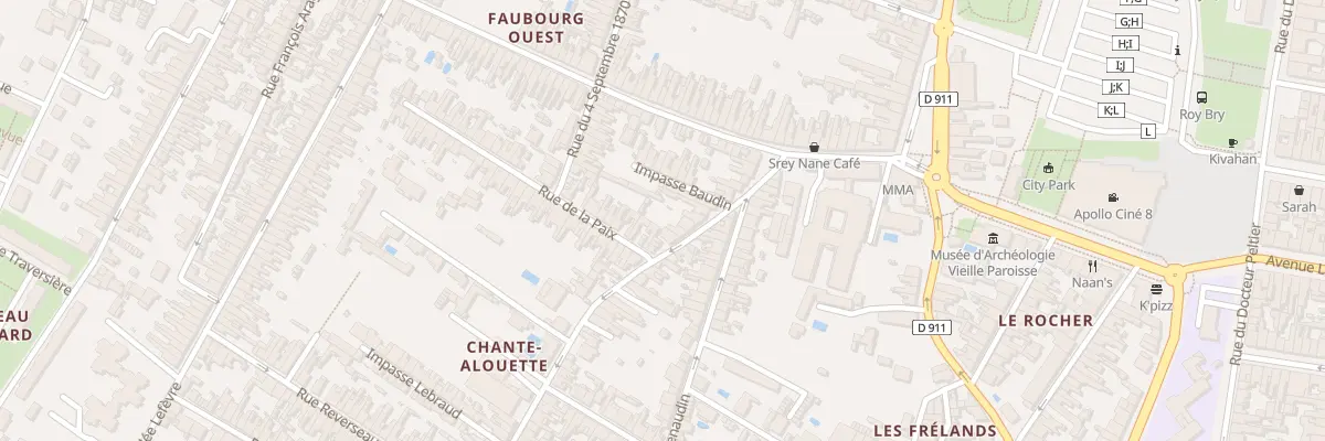 Plan du 15B Rue Baudin à Rochefort