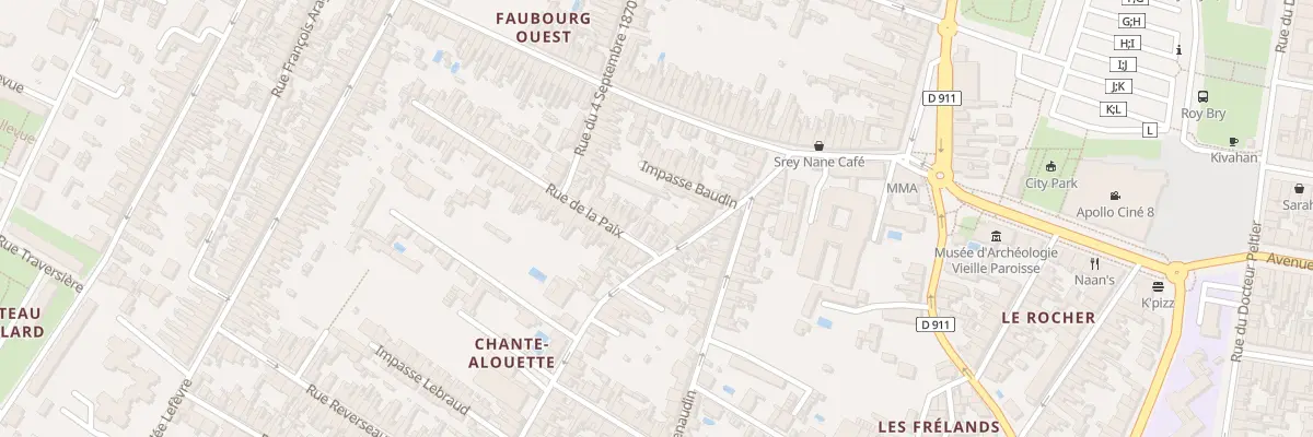Plan du 17 Rue Baudin à Rochefort